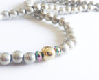 Single Gold Pearl Swarovski Crystal Neckwear