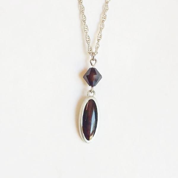 Coffee Swarovski Crystal Pendant