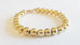 Gold Pewter Pearl Bracelet