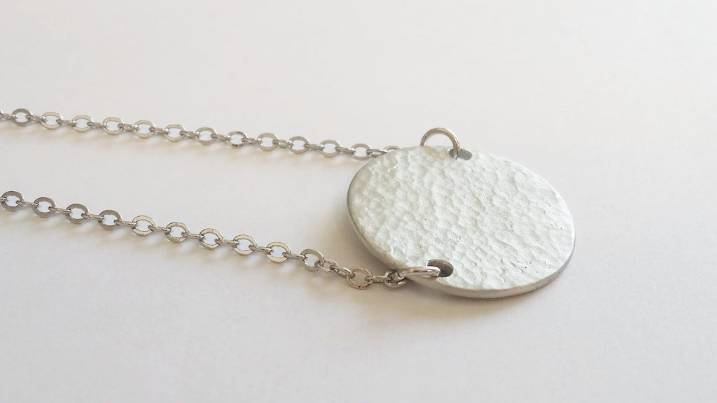 Hammered Pewter Pendant