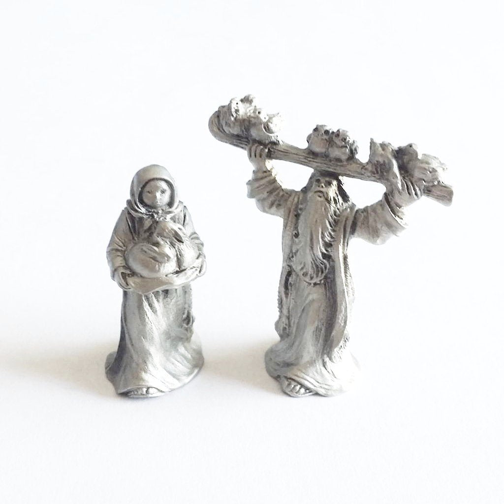 Miniatures de Noé et son épouse