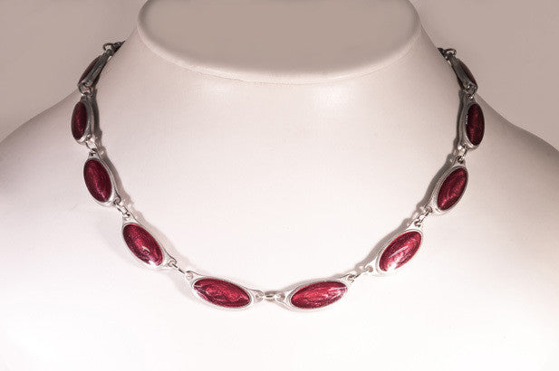 Deep Red  Inspiration Pewter Neckware