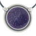 Inspiration Pendant. Violet Enamel. Necklace. Black Cord. Made from Pewter.  Made in Fredericton NB New Brunswick Canada