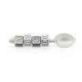 Baby Block Spoon. Satin finish. Made from Pewter. Made in Fredericton NB New Brunswick Canada