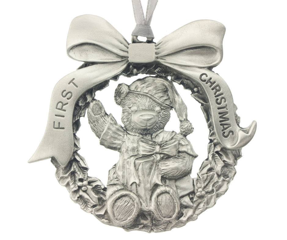 Baby's First Christmas Ornament – Aitkens Pewter Baby's First Christmas Ornament – Aitkens Pewter