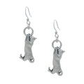 Cat Earring. Kitty Cats. Made from Pewter. Made in Fredericton NB New Brunswick Canada