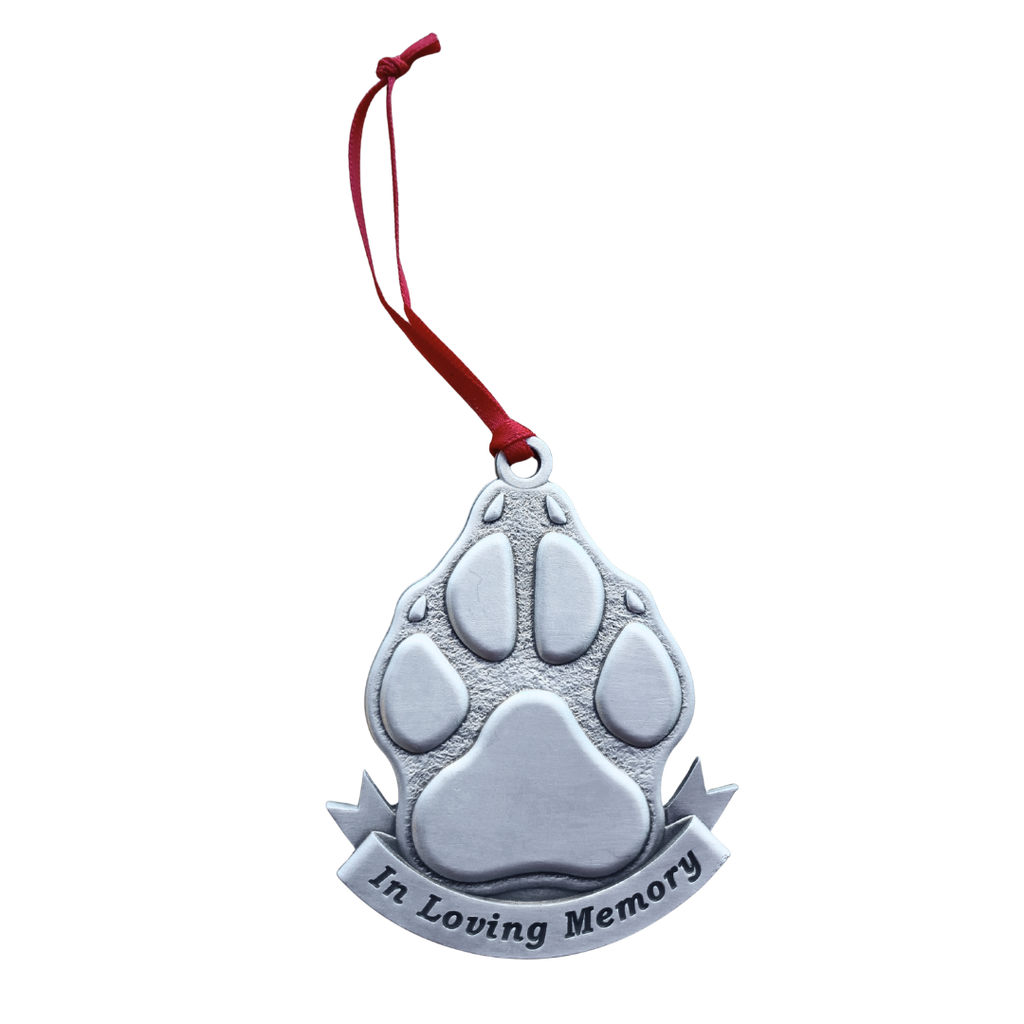 Paw Print Memorial Ornament - Dog