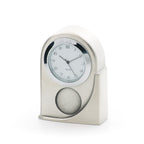 Expression Clock. Satin finish. Made from Pewter. Made in Fredericton NB New Brunswick Canada