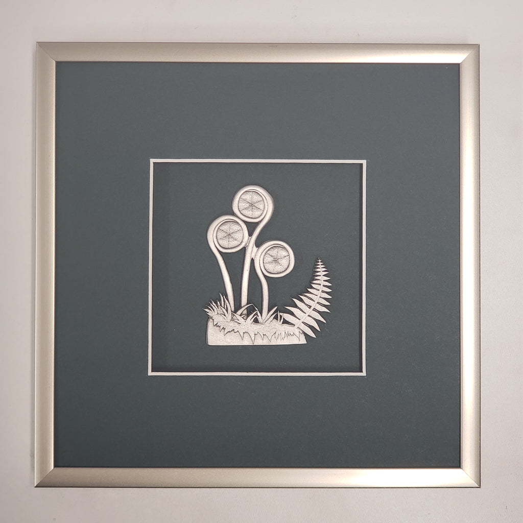 Framed Large Fiddlehead Crest
