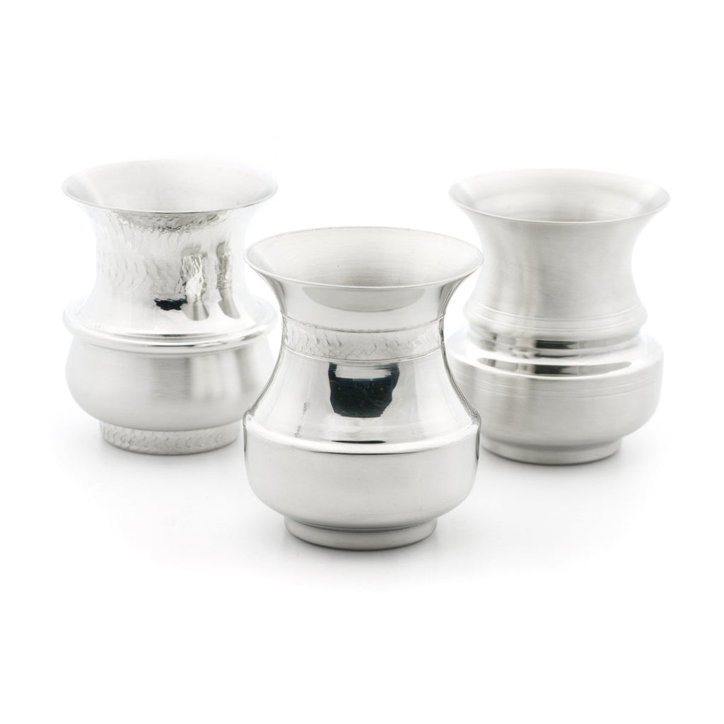Small Freespun Vase. Various finishes. Made from Pewter. Made in Fredericton NB New Brunswick Canada