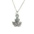 Maple Leaf Pendant. Made from Pewter. Necklace. Made in Fredericton NB New Brunswick Canada