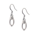 Parent and Child Earring. Satin finish. Made from Pewter. Made in Fredericton NB New Brunswick Canada