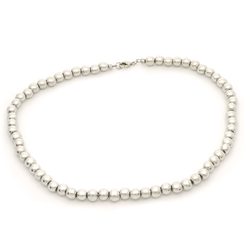 Pewter Pearl Neckwear. Full string. Made from Pewter. Made in Fredericton NB New Brunswick Canada