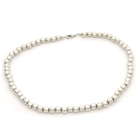 Pewter Pearl Neckwear. Full string. Made from Pewter. Made in Fredericton NB New Brunswick Canada