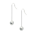 Pewter Pearl Drop Earrings. Made from Pewter. Made in Fredericton NB New Brunswick Canada