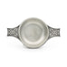 Small Celtic Quiche top view. Satin Finish. Made from Pewter. Made in Fredericton NB New Brunswick Canada