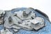 Snug Cove close up. Miniature. Diorama. Made from pewter and wood. Made in Fredericton NB New Brunswick Canada