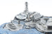 Snug Cove close up. Miniature. Diorama. Made from pewter and wood. Made in Fredericton NB New Brunswick Canada