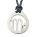 Scorpio Zodiac Pendant. Made from Pewter. Black cord. Necklace. Made in Fredericton NB New Brunswick Canada
