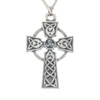 Celtic Cross of Hampton Pendant. Polish finish. Made from Pewter. Necklace. Made in Fredericton NB New Brunswick Canada