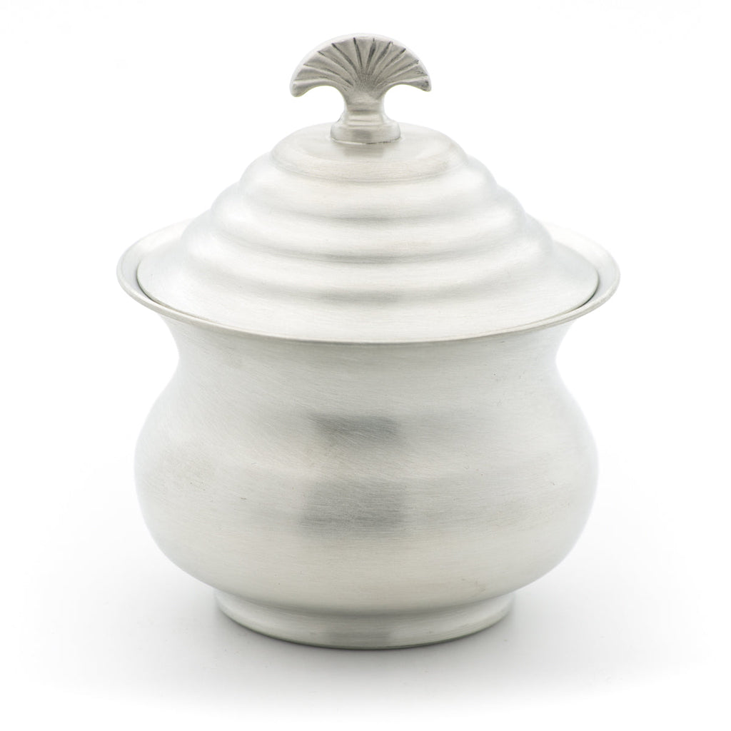 Sugar Bowl. Satin finish. Made from Pewter. Made in Fredericton NB New Brunswick Canada