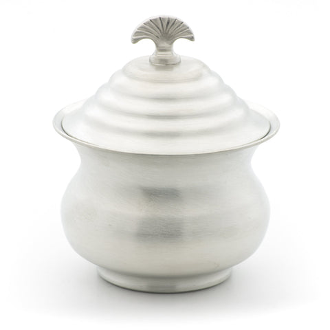 Sugar Bowl. Satin finish. Made from Pewter. Made in Fredericton NB New Brunswick Canada