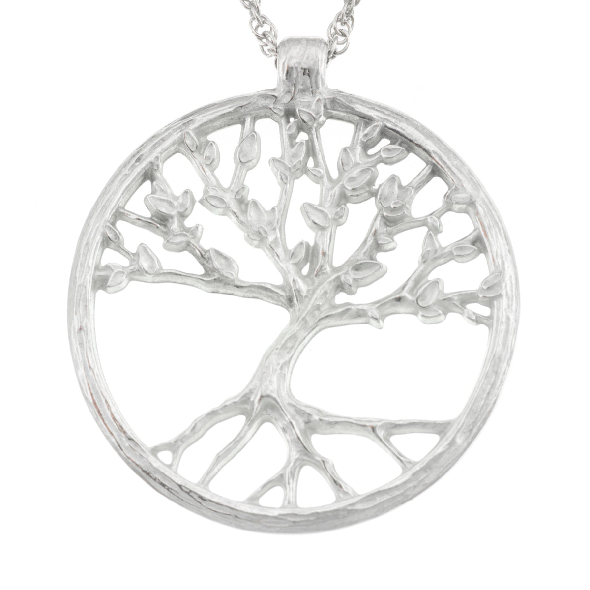 Large Tree of Life Pendant. Polish Finish. Made from Pewter. Necklace. Made in Fredericton NB New Brunswick Canada