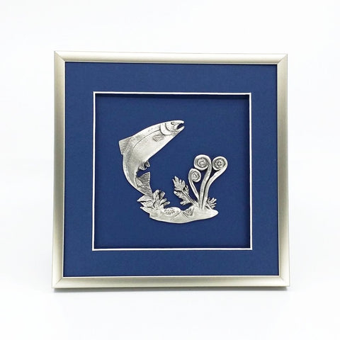 Framed Salmon & Fiddlehead Crest
