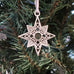 pewter celtic star ornament on christmas tree