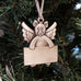 pewter teddy bear ornament on christmas tree