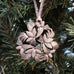 pewter pine spray ornament on christmas tree