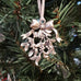 pewter mistletoe ornament on christmas tree