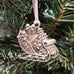 pewter sleigh ornament on christmas tree