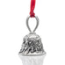 Eleven Pipers Piping Christmas Bell. Made from Pewter. Red Ribbon. Made in Fredericton New Brunswick NB.