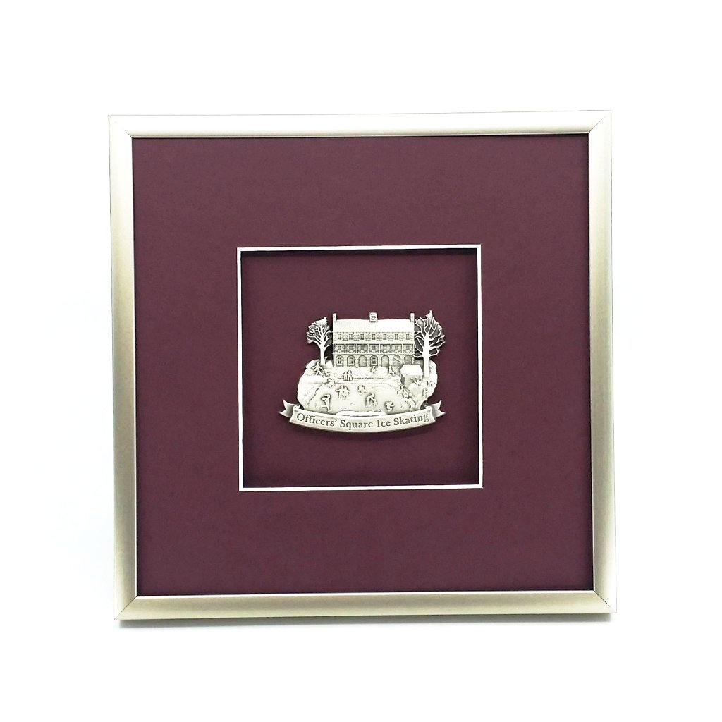 Framed Wintertime in Officers Square Ornament