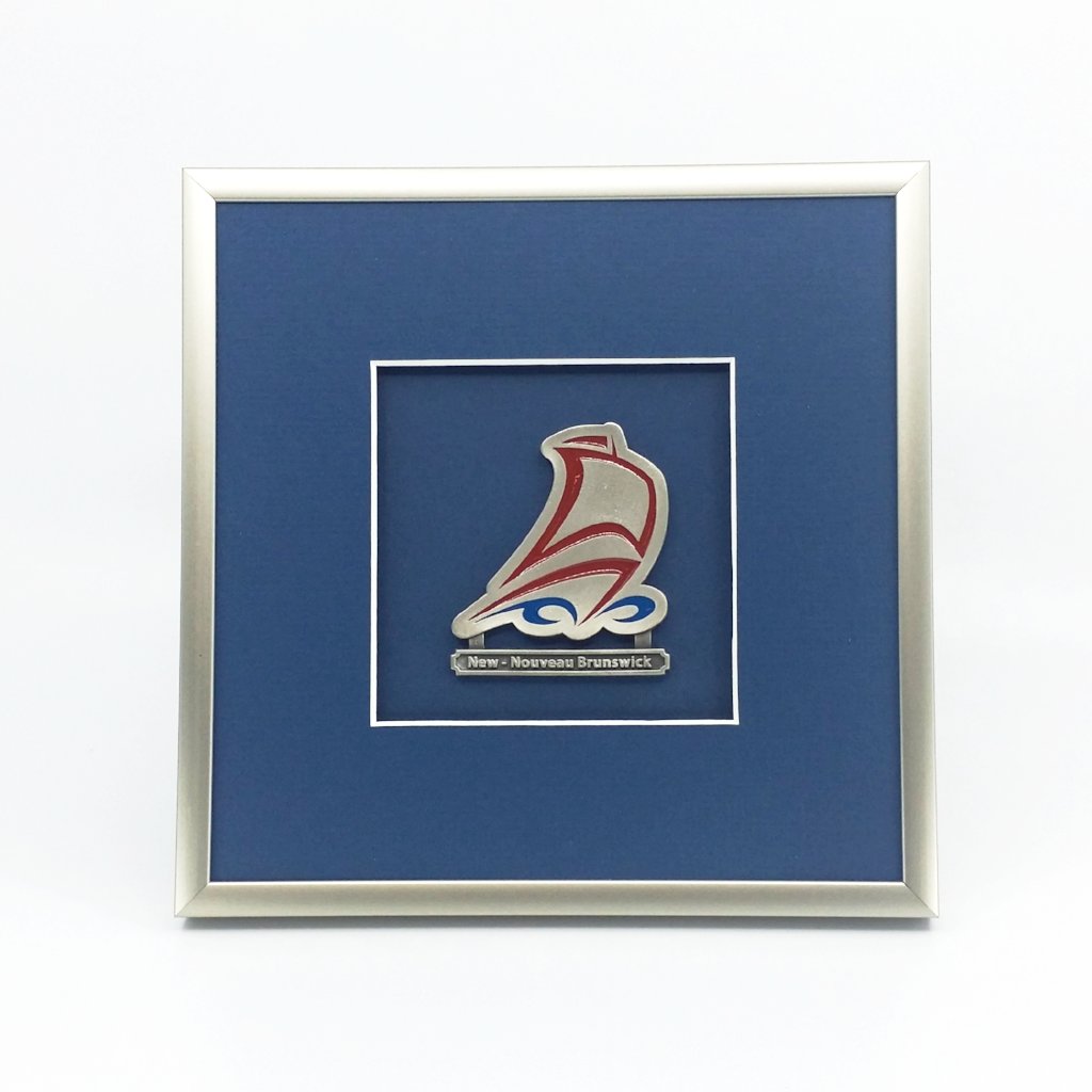 Framed Large Galley Crest with Enamel