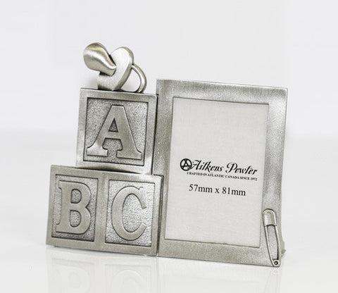 Baby Blocks Pewter Frame