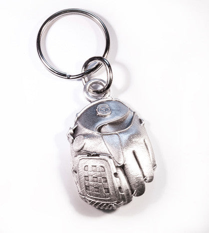 Baseball Mitt Pewter Keytag