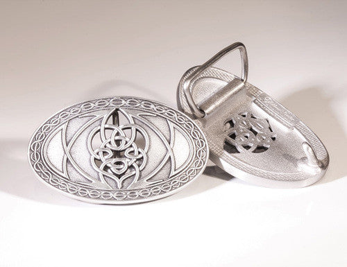 Large Celtic Knot Belt Buckle Aitkens Pewter