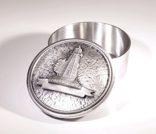 Lighthouse with banner pewter Memory Box 