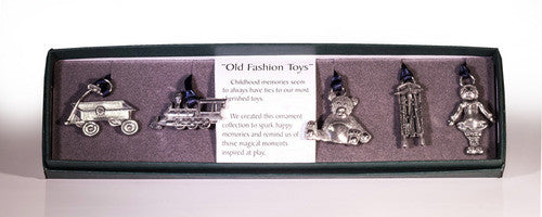Old Fashion Toy Collection pewter Ornaments 