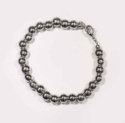Pewter Pearls Bracelet