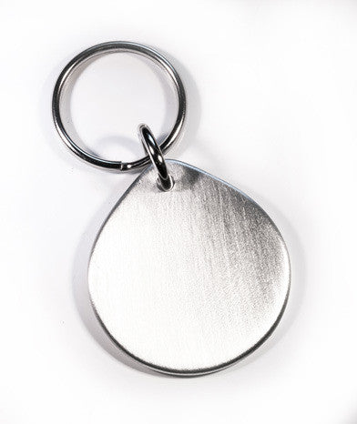 Plain round pewter keytag