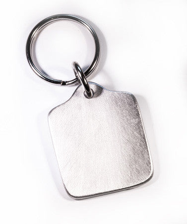 Plain Square Pewter Keytag