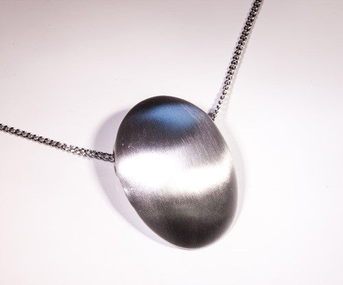 Single Oval Pewter Pendant