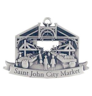 Saint John City Market- Pewter Ornament - Site Specific 
