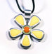 Spring Blossom Pewter Pendant Yellow