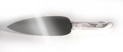 Turning Leaf Cake Server Pewter