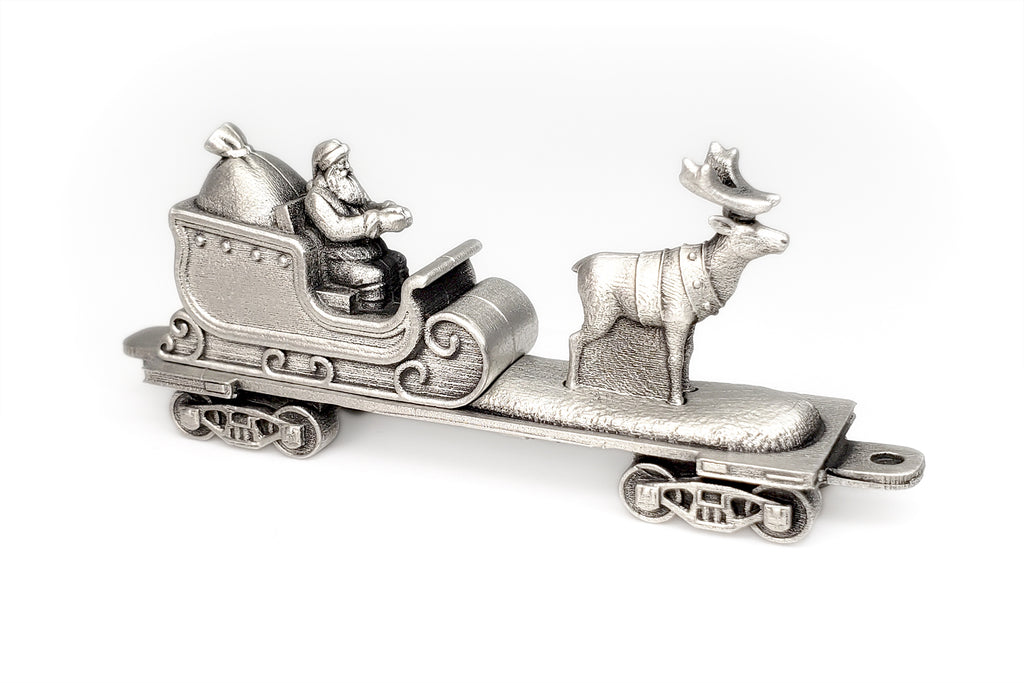 New Santa and Reindeer Train Car Miniature