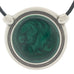 Inspiration Pendant. Green Enamel. Necklace. Black Cord. Made from Pewter.  Made in Fredericton NB New Brunswick Canada